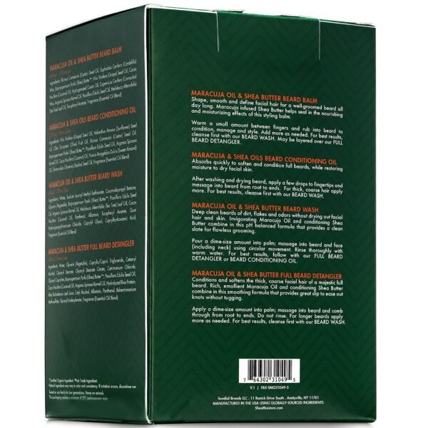 SheaMoisture Beard-Care Kit for Men, Includes Wash, Balm, Oil, Conditioner, Natural Shea Butter & Maracuja Oil, Great Gift