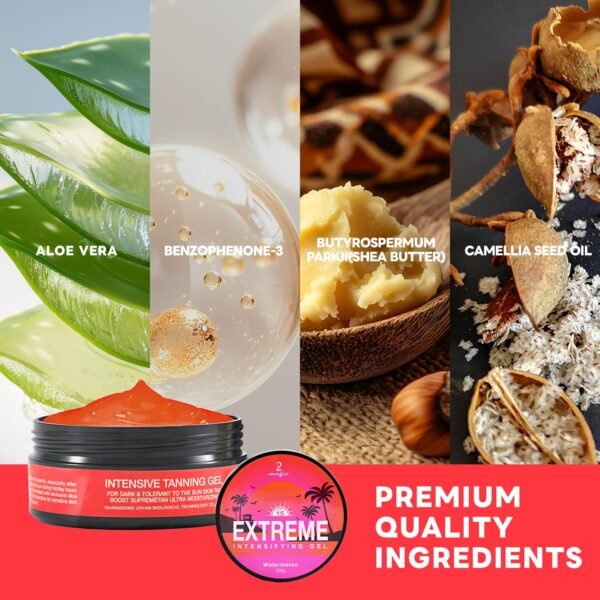 Shine Brown Tanning Gel Tan Accelerator Gel Intensive Tanning Oil for Outdoor Sun & Tanning Beds (watermelon)