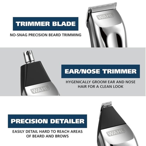 81CSHvbQD9L._SL1500_.jpg Wahl USA Rechargeable Lithium Ion All in One Beard Trimmer for Men with Detail and Ear & Nose Hair Trimmer Attachment – Model 9854-600B
