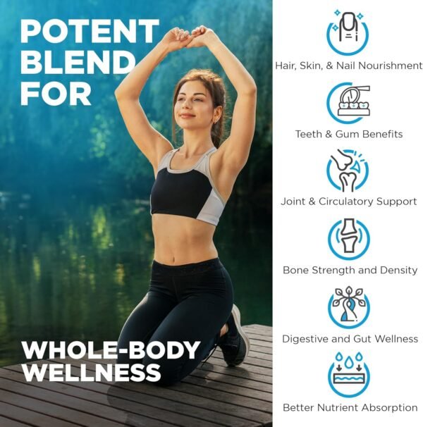 81CXUJKSGkL._AC_SL1500_.jpg Nutrivein Premium Multi Collagen Pills 2250 mg - 180 Easy-to-Swallow Collagen Capsules: Type I, II, III, V, X Hydrolyzed Protein Peptides for Women and Men - Aging, Joints, Hair, Skin, Bones, & Nails