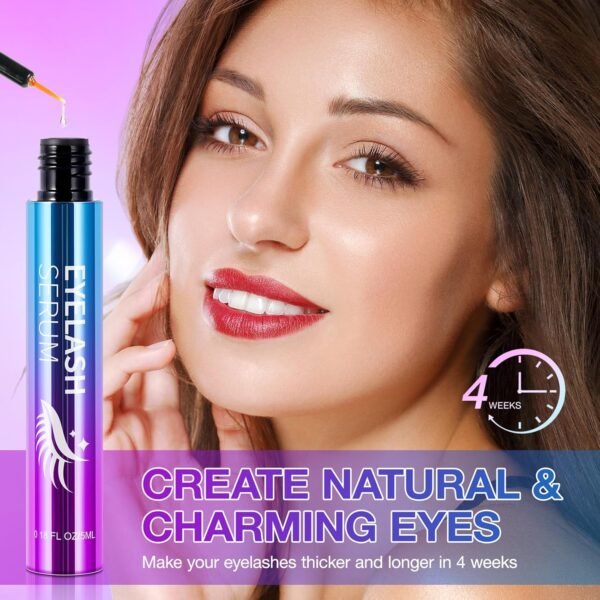 Lash Serum, 5ml Eyelash Growth Serum, Promote Eyelash Growth and Gently Nourish Eyelashes, Make Your Eyelashes Thicker and Longer in 4 Weeks