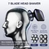 Head Shavers for Bald Men: 5-in-1 Electric Razor - Waterproof Shaving Grooming Kit for Balder - Turbo Speed & Precision Blades - Gift for Father