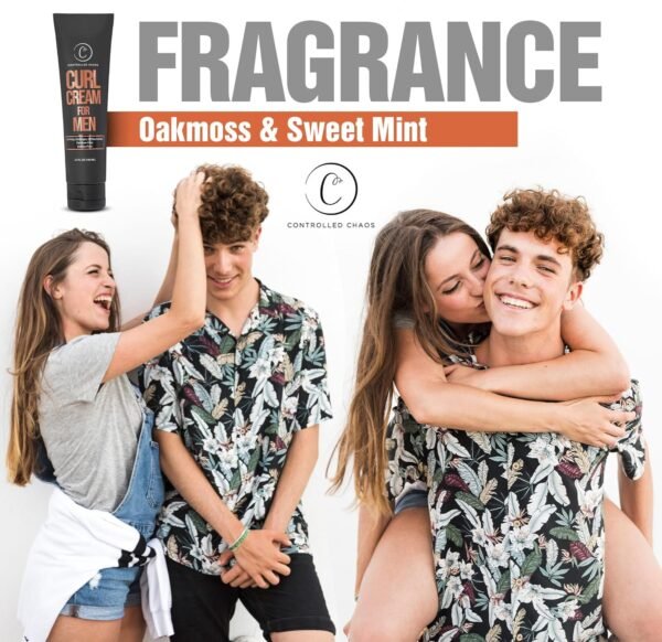 81DNsz-tt0L._SL1500_.jpg Controlled Chaos Curl Cream for Men - Hair Styling Cream For Wavy and Curly Hair With Shea Butter, Jojoba Oil, Coconut Oil, Add Smoothness, Anti-frizz, Sulfate-Free Curl Cream (3.4oz)