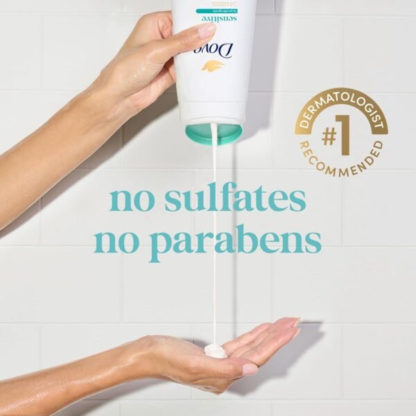 81DU2-jGaLL._SL1500_.jpg Dove Body Wash with Pump Sensitive Skin For 24hr Lotion-Soft Skin Moisturizing Skin Cleanser Gentle Hypoallergenic Formula with No Sulfates No Parabens 30.6 oz