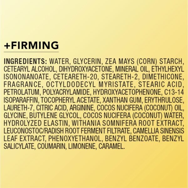 Jergens Natural Glow +Firming Self Tanner Body Lotion, Fair to Medium Skin Tone, Sunless Tanning Moisturizer with Collagen and Elastin. Helps to Visibly Reduce Cellulite, 7.5 Fl Oz