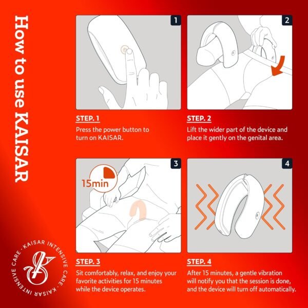 KAISAR Portable Wireless Infrared & Red Light Therapy Device for Male Urinary Care