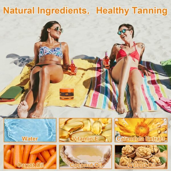 Luxury Intensive Tanning Gel, Natural Tanning Accelerator Cream Gel for Outdoor Sun 150 ml / 5 oz