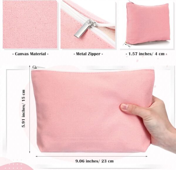 81Ec3M35W5L._AC_SL1500_.jpg Reginary 10 Pcs Canvas Makeup Bags Bulk for Women Blank DIY Craft Pencil Pouch Multicolor Cosmetics Bag Travel Toiletry Pouch Gift for Mental Health Nurse Mother Teacher(Boho Color)