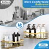 5-Pack Rustproof Stainless Steel Shower Caddy – No Drill Adhesive Bathroom Organizer with Large Capacity, Spacious Shower Shelves for Inside Shower, Kitchen & Home Decor Storage