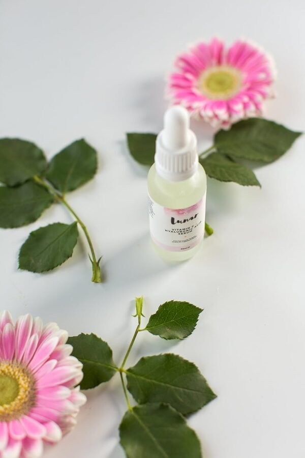 Vitamin C Hyaluronic Acid Serum by Lunar Glow. A Natural Anti Ageing Serum For Your Face & Skin. 1 fl.oz - 30ml.