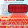 Red Light Therapy Pad for Body, 180W LED Red & Infrared Light Device Mat with 660nm & 850nm Wavelengths for Waist Back Shoulder Muscle Pain Relief FSA HSA Eligible