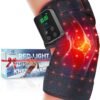Red Light Therapy Knee Brace Wireless Rechargeable with Pulse & Heating Modes, 660nm & 850nm Near-Infrared Light for Knee, Elbows & Shoulders Ideal for Elderly & Athletes FSA HSA Eligible