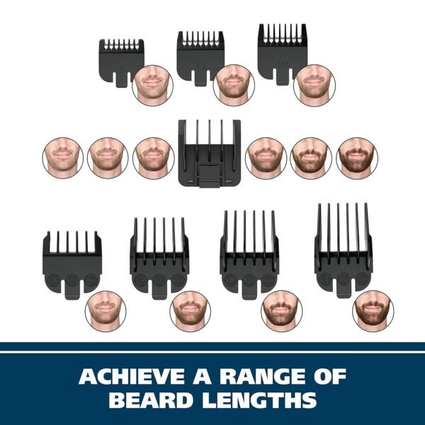 81GlMlGmbeL._SL1500_.jpg Wahl Groomsman Rechargeable Beard Trimmer kit for Mustaches, Nose Hair, and Light Detailing and Grooming with Bonus Wet/Dry Battery Nose Trimmer – Model 5622v