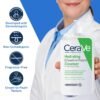 81GlWhYu9GL._SL1500_.jpg CeraVe Hydrating Cream To Foam Cleanser, Makeup Remover Face Wash For Dry Skin, Foaming Facial Cleanser With Hyaluronic Acid, Normal To Dry Skin, Fragrance Free & Non Comedogenic, 19 Fluid Ounce