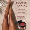 Carotene Tanning Gel for Deep Natural Tan – Tanning Accelerator with Coconut Oil, Carrot Extract & Vitamin E – Bronzing Body Moisturizer for Indoor & Outdoor Use