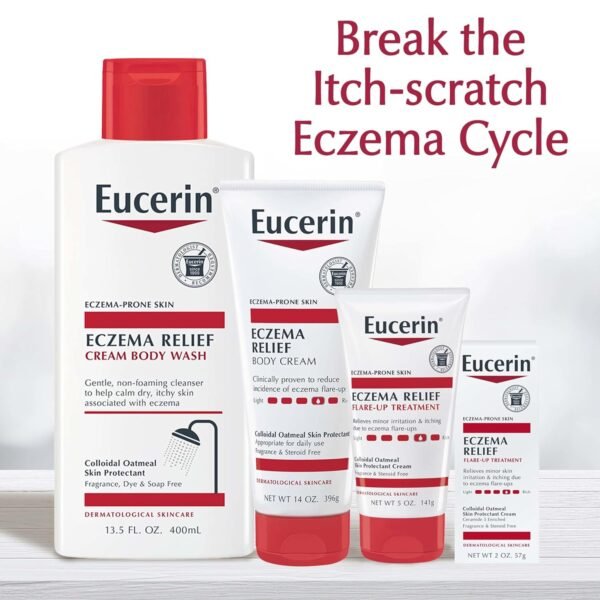 81I6ec6fc6L._SL1500_.jpg Eucerin Eczema Relief Cream, Full Body Lotion, Moisturizing Eczema Cream with Colloidal Oatmeal (Skin Protectant) and Ceramide 3, 8 Oz Tube