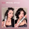 81J3lIR111L._AC_SL1500_.jpg TYMO Thermal Brush Heated Round Brush - STYLUX 1.7 Inch Blowout Volumizer with Flexi-Fit Tech for Hair Straightening, Curling Styler Tool, Hair Straightener and Curler 2 in 1, Dual Voltage, Gold