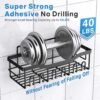 81JGyDW9yyL._AC_SL1500_.jpg Adhesive Shower Caddy, 5 Pack Rustproof Stainless Steel Bath Organizers With Large Capacity, No Drilling Shelves for Bathroom Storage & Home Decor