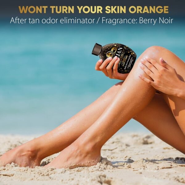 The Sicilian 200X Dark Black Bronzer Tanning Lotion - BEST for Glowing Skin - Gradual Bronzing & Sunless Self Tanner Lotion - Luxurious Sunless Body Tanning Lotion Nourishes Skin