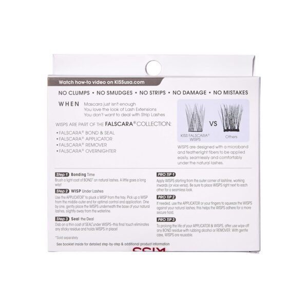 81KfFXWBhQL._SL1500_.jpg KISS Falscara DIY Eyelash Extension Lengthening Wisps - Featherlight Synthetic Reusable Artificial Eyelashes Multipack of 24 Mini Lash Clusters for that Authentic Eyelash Extension Look
