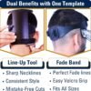 81LnnHif1JL._AC_SL1500_.jpg Self Haircut Kit for Men | 2Pcs SelfCut Guide for Men: Neckline Shaving Template & Fade Guide | Adjustable Size Hair Fade Tool & Stable Neck Line Up Tool | Hair Cut for Kids & Seniors