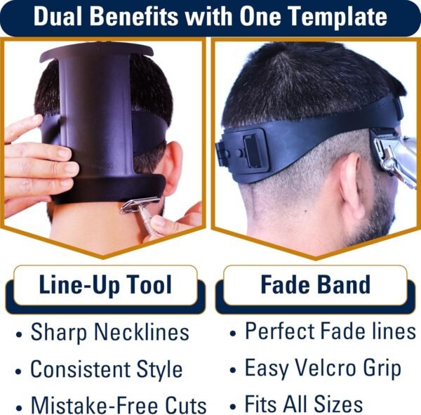81LnnHif1JL._AC_SL1500_.jpg Self Haircut Kit for Men | 2Pcs SelfCut Guide for Men: Neckline Shaving Template & Fade Guide | Adjustable Size Hair Fade Tool & Stable Neck Line Up Tool | Hair Cut for Kids & Seniors