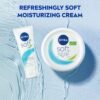 NIVEA Soft Refreshingly Soft Moisturizing Cream for Face, Body and Hands, Lightweight, Non-Greasy, 48-Hour Body Moisturizer with Jojoba Oil and Vitamin E, 6.8 Oz Jar, Pack of 3
