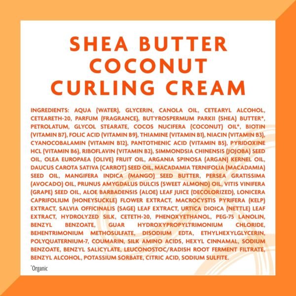 Cantu Coconut Curling Cream with Shea Butter for Natural Hair, 12 oz
