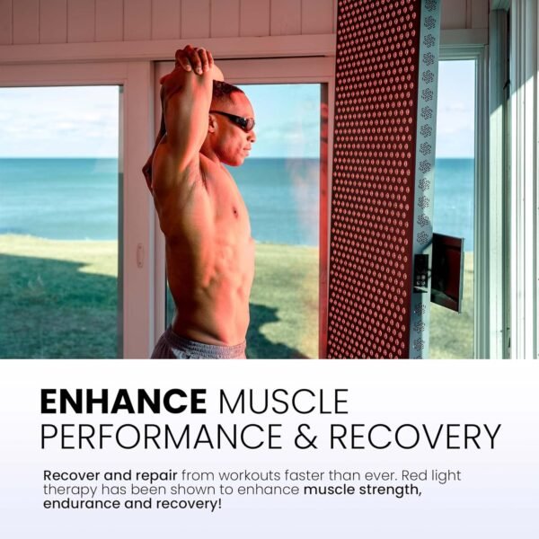 Hooga Red Light Therapy, Red Near Infrared LED Panel, 72 Quad Chip Flicker Free LEDs, Ultra Series, Clinical Grade Device for Energy, Pain, Skin, Recovery, Sleep, Performance. ULTRA360.