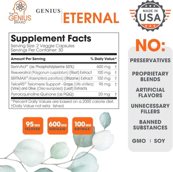 Genius Eternal, Anti-Aging Supplement