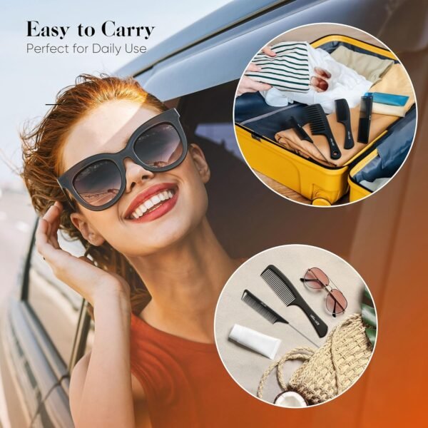 81OAdnPLtAL._SL1500_.jpg SALONSILK 4PCS Professional Comb Set, Wide Tooth Rat Tail Fine Tooth Hair Combs, Braiding Cutting Barber Styling Curly Parting Set for Men and Women