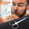 Utopia Care Eyebrow Scissors, Professional Stainless Steel Small Shears for Men and Women, Nose Hair Scissors for Grooming Mustache, Beard, Eyelashes, Ear Hair Trimming, Silver