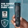 Gillette Intimate Men’s Manscape Pubic Hair Trimmer, SkinFirst Ball Trimmer For Men, Waterproof, Cordless For Wet/Dry Use, Electric Shaver For Men, Lifetime Sharp Blades, Manscaping Body Groomer