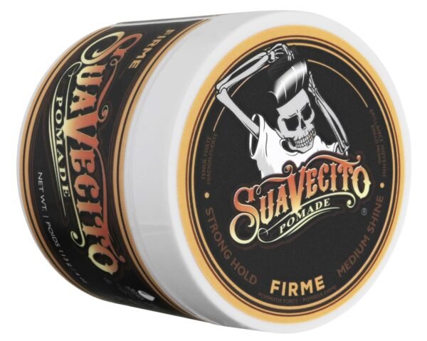 Suavecito Pomade Firme (Strong) Hold - Strong Hold Hair Pomade For Men - Medium Shine Water Based Flake Free Hair Gel - Easy To Wash Out - All Day Hold For All Hair Styles