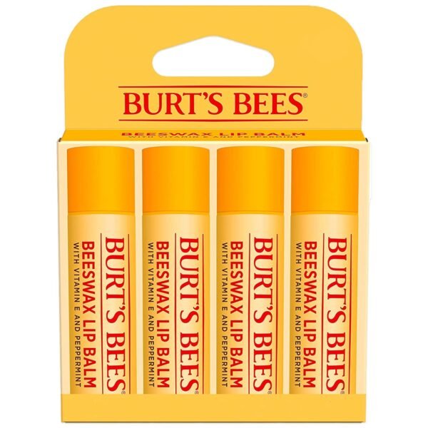 81OXAAN9o7L._SL1500_.jpg Burt's Bees Lip Balm - Original Beeswax, Lip Moisturizer With Responsibly Sourced Beeswax, Tint-Free, Natural Origin Conditioning Treatment, 4 Tubes, 0.15 oz.