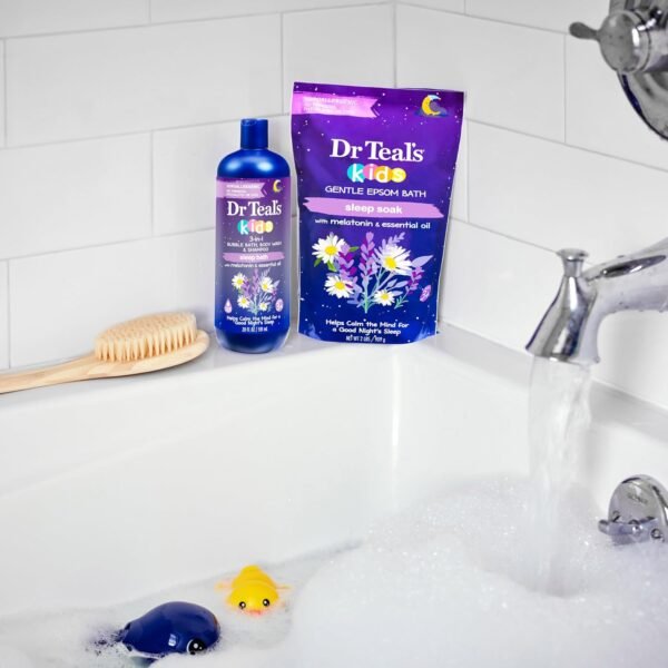 Dr Teal's Kids 3-in-1 Sleep Bath: Bubble Bath, Body Wash & Shampoo with Melatonin & Essential Oil, 20 fl oz (Pack of 3)