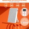 Red Light Therapy with Timing and 180° Adjustable Stand, Deep 660/850nm Near Infrared& Red Light Therapy Panel for Face Body, Skin Care, Home LED Therapy Lamp for Pain Relief of Muscles Joints,234LEDs