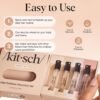 81Px3dBrU4L._SL1500_.jpg Kitsch Hair Perfume For Women (Discovery Set) - Pistachio Latte, Warm Sugar, Sheer Violet & Amber Waves - Patented Odor-Eliminating Technology, Body Mist - Freshen Hair, Body & Pillows - 4x1.5mL