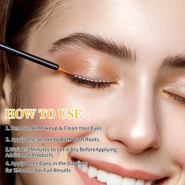 Eyelash Growth Serum for Thicker, Longer, Natural Lashes without Prostaglandin – Grow Luscious, Natural Lashes with Advanced Enhancer | Vegan & Cruelty-Free Treatment