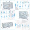 81RbjoFAMQL._AC_SL1500_.jpg Makeup Bag, Large Quilted Cosmetic Bag, Big Floral Make Up Bag for Women Girls, Cute Cotton Makeup Bag Set, Flower Travel Toiletry Organizer Bag