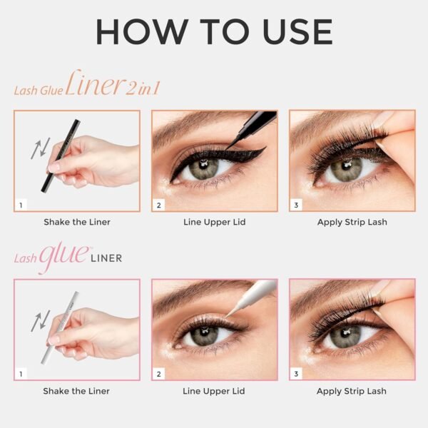 81RfvVN6IlL._SL1500_.jpg KISS Lash GLUEliner, 2-in-1 Felt-Tip Eyelash Adhesive and Eyeliner, Matte Finish, Foolproof Application, Easy Touch-Up, 0.03 Fl Oz.- Black, Packaging May Vary