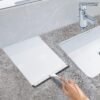 81Rrv0whUfL._AC_SL1500_.jpg All-Purpose Stainless Steel Shower Squeegee for Shower Glass Door with 2 Adhesive Hooks, Bathroom Cleaner Tool Household Window Mirror Squeegee , Cleaning Tile Wall, Car, 10 Inch Silver