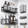 81S6FPdEHWL._AC_SL1500_.jpg Adhesive Shower Caddy, 5 Pack Rustproof Stainless Steel Bath Organizers With Large Capacity, No Drilling Shelves for Bathroom Storage & Home Decor