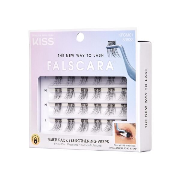 81SJVxap7tL._SL1500_.jpg KISS Falscara DIY Eyelash Extension Lengthening Wisps - Featherlight Synthetic Reusable Artificial Eyelashes Multipack of 24 Mini Lash Clusters for that Authentic Eyelash Extension Look