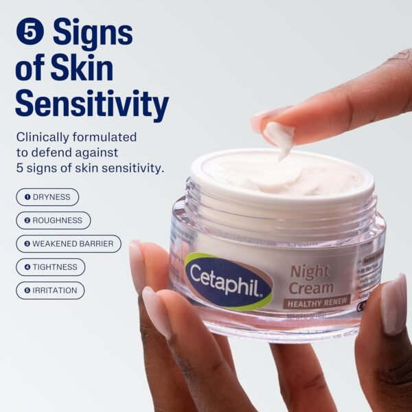 81SLCYboziL._SL1500_.jpg Cetaphil Healthy Renew Skin Tightening Night Cream 1.7 Oz, Wrinkle Repair Cream for Face with Peptides, Retinol Alternative Cream For Sensitive Skin, Fragrance Free