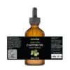 GreenIVe Castor Oil Organically Grown 100% Pure 4 fl oz Bottle Cold Pressed, Hexane Free, Eyelash and Eyebrow Growth Serum, Skin Moisturizer Detox and Wraps