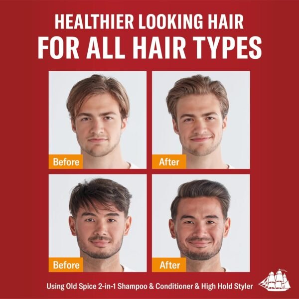 Old Spice Stay-In-Place Hair Styling Putty for Men, High Hold, Very Low Shine, 2.22 Oz