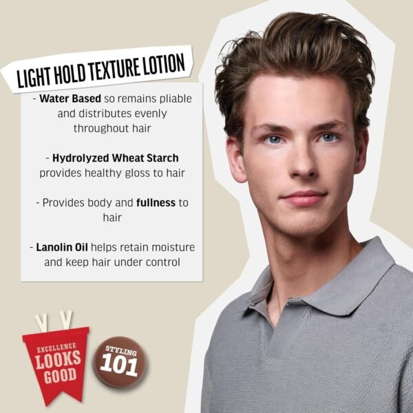 American Crew Men's Hair Texture Lotion, Like Styling Gel with Light Hold & Low Shine, 8.4 Fl Oz