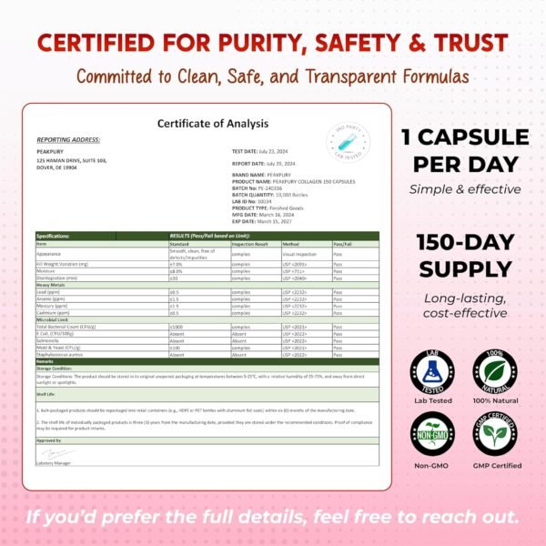 Collagen Biotin Resveratrol Saw Palmetto - Skin, Joint Health Support - Made in USA