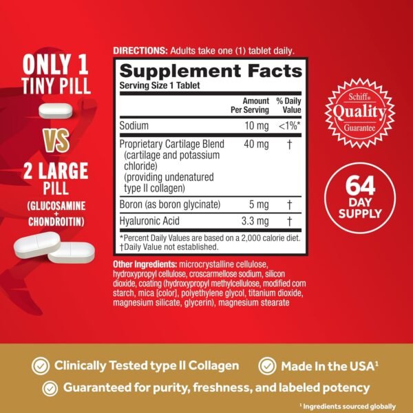 81TdsSN2KpL._AC_SL1500_.jpg Move Free Ultra Triple Action Joint Support Supplement - Type II Collagen Boron & Hyaluronic Acid - Supports Joint Comfort, Cartiliage & Bones in 1 Tiny Pill Per Day, 64 Tablets (64 servings)